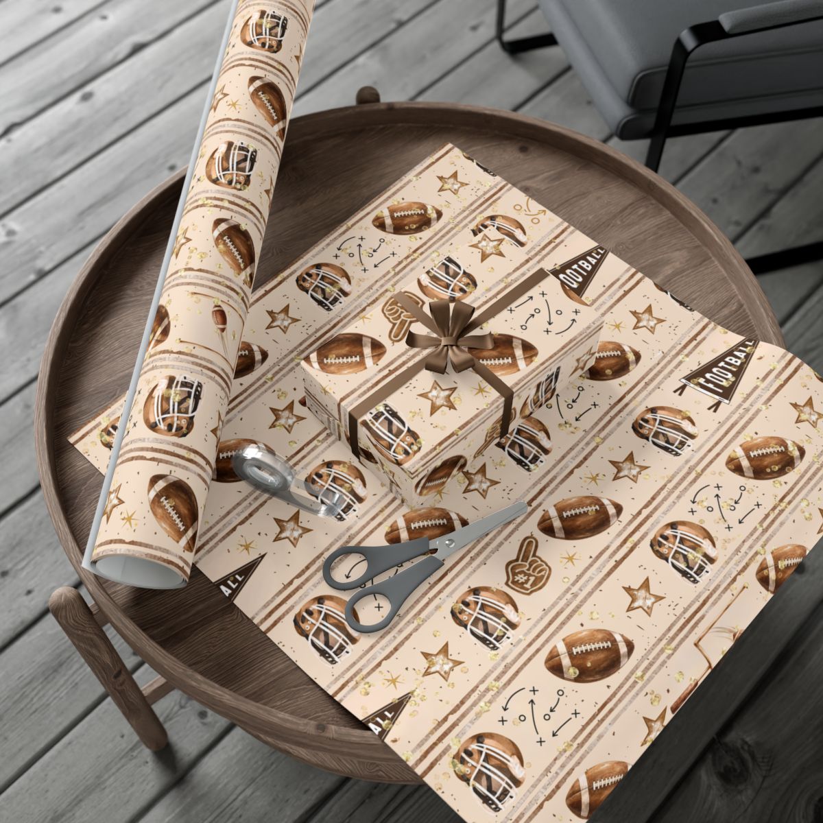 Football Gift Wrapping Paper