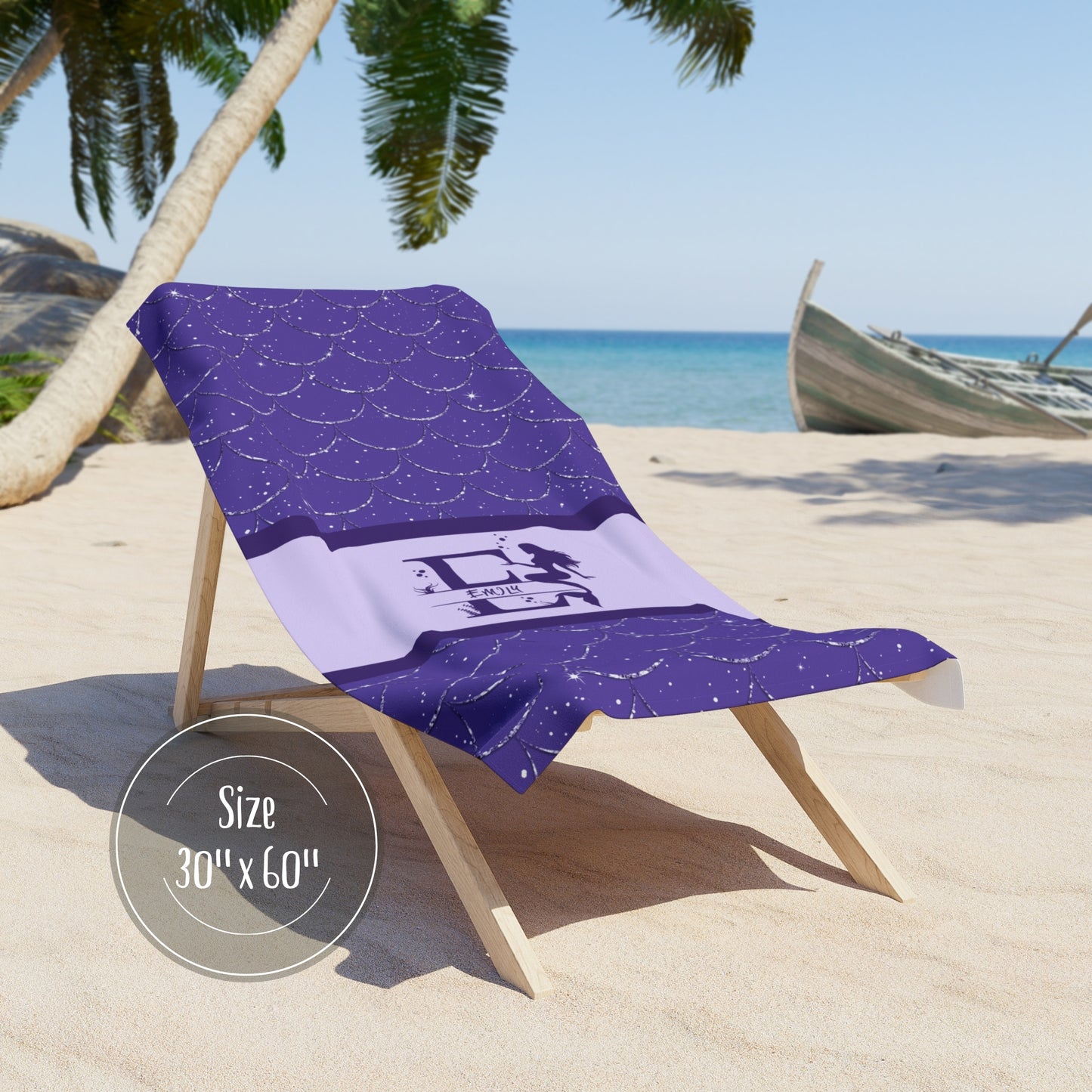 Mermaid Beach Towel Mermaid Core Monogram Beach Towel