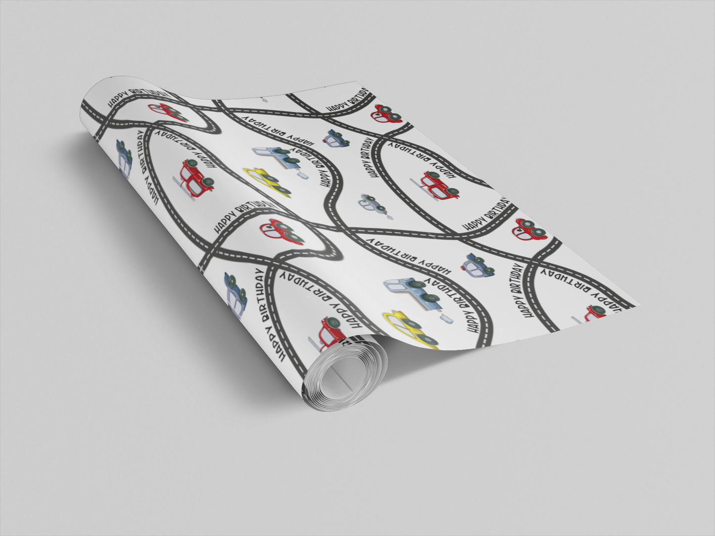 Car and Truck Birthday Wrapping Paper