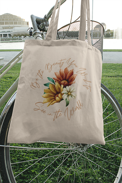 Floral Tote Bag for Her Reusable Grocery Bag Book Tote Bag Flower Tote Bag Cute Canvas Tote Bag Everyday Bag Inspirational Summer Tote Bag