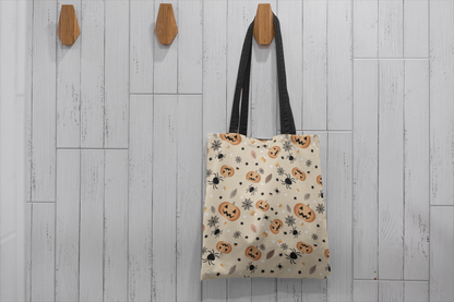 Rustic Fall Tote Bag Halloween Pumpkin Bag