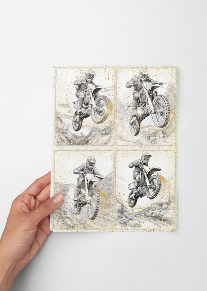 Dirtbike Wrapping Paper Roll Birthday Wrapping Paper 6 Foot Roll Gift Wrapping Paper Racing Wrapping Paper Dirtbike Rider Gift Wrap