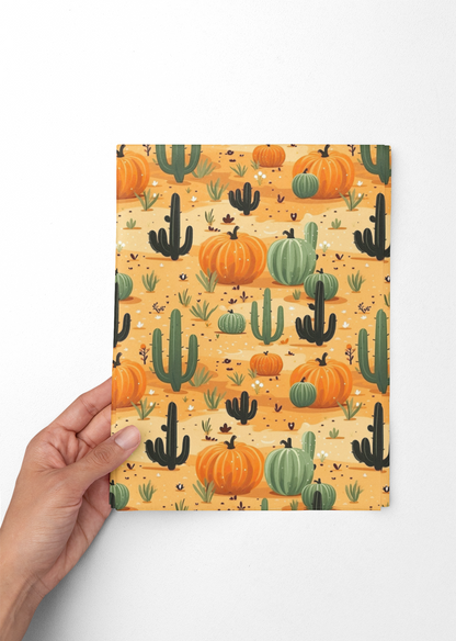 Western Wrapping Paper Roll Cactus Gift Wrap 6 Foot Roll Gift Wrapping Paper Halloween Pumpkin Wrapping Paper