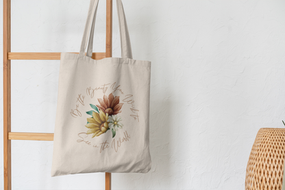 Floral Tote Bag for Her Reusable Grocery Bag Book Tote Bag Flower Tote Bag Cute Canvas Tote Bag Everyday Bag Inspirational Summer Tote Bag