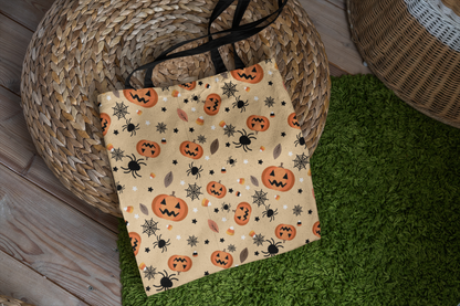 Rustic Fall Tote Bag Halloween Pumpkin Bag