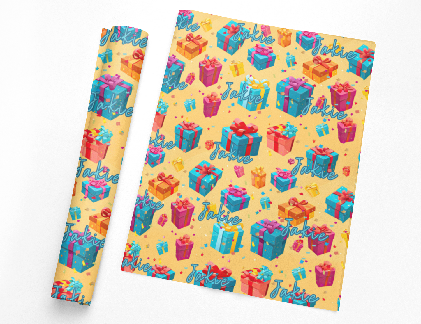 Customizable Birthday Gift Wrapping Paper retro gift wrap