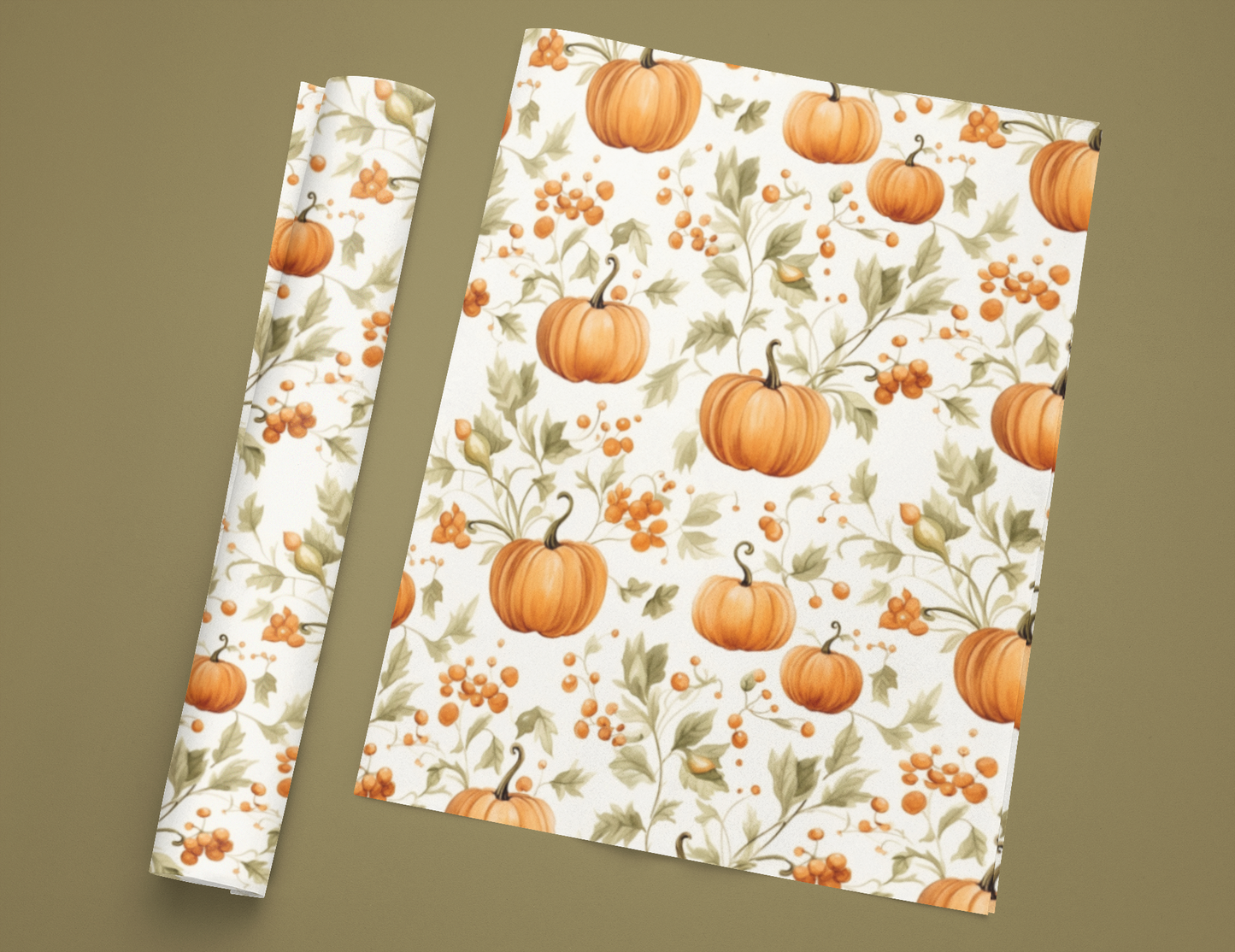 Halloween Wrapping Paper Holiday Wrapping Paper Roll Pumpkin Wrapping Paper 6 Foot Roll Gift Wrapping Paper Autumn Wrapping Paper