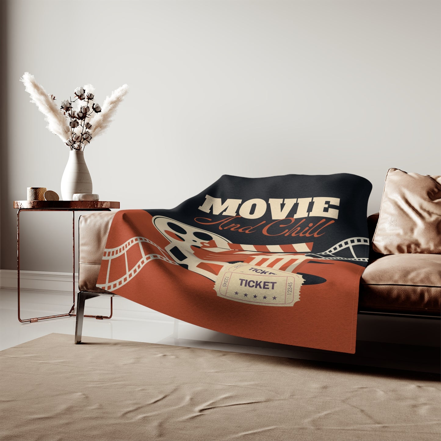 Personalized Movie Night Blanket Unique Retro Throw Blanket