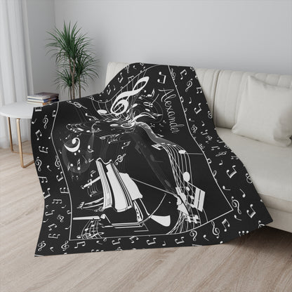Personalized Piano Blanket Custom Blanket Pianist Gift