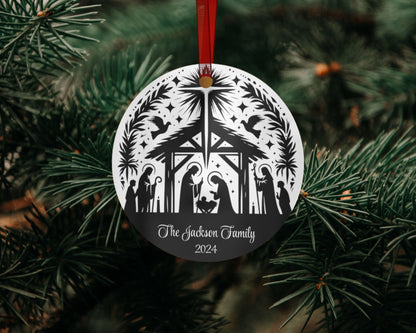 Personalized Nativity Christmas Ornament Christian Gift