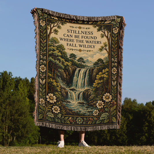Waterfall Throw Blanket Woven Tapestry