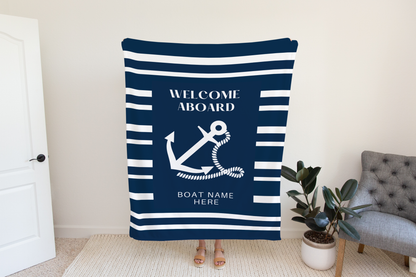 Personalized Boat Blanket Nautical Throw Blanket