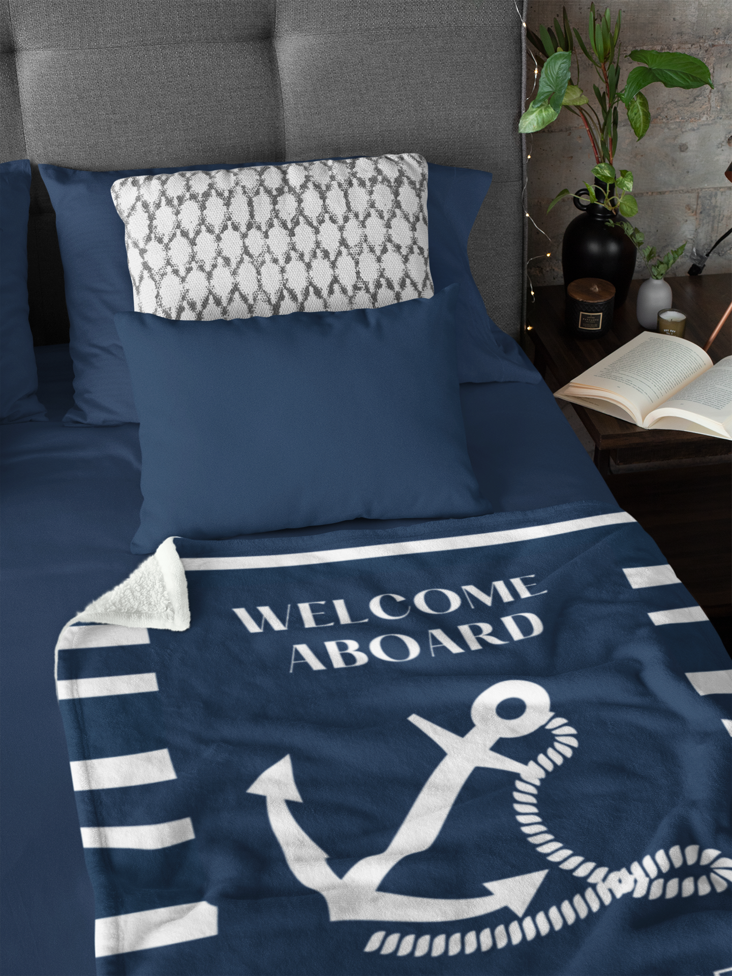 Personalized Boat Blanket Nautical Throw Blanket