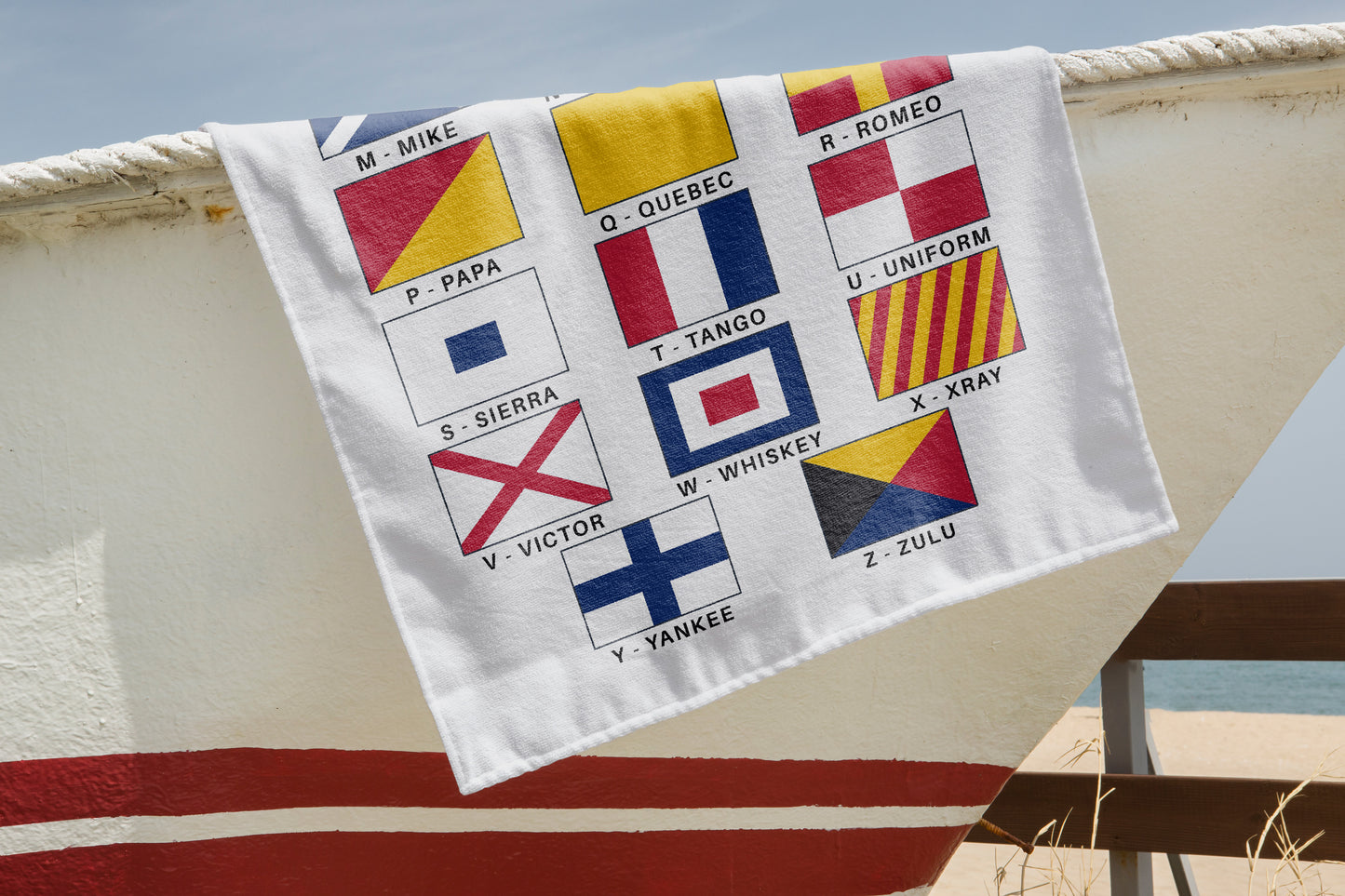 Custom Nautical Signal Flag Towel