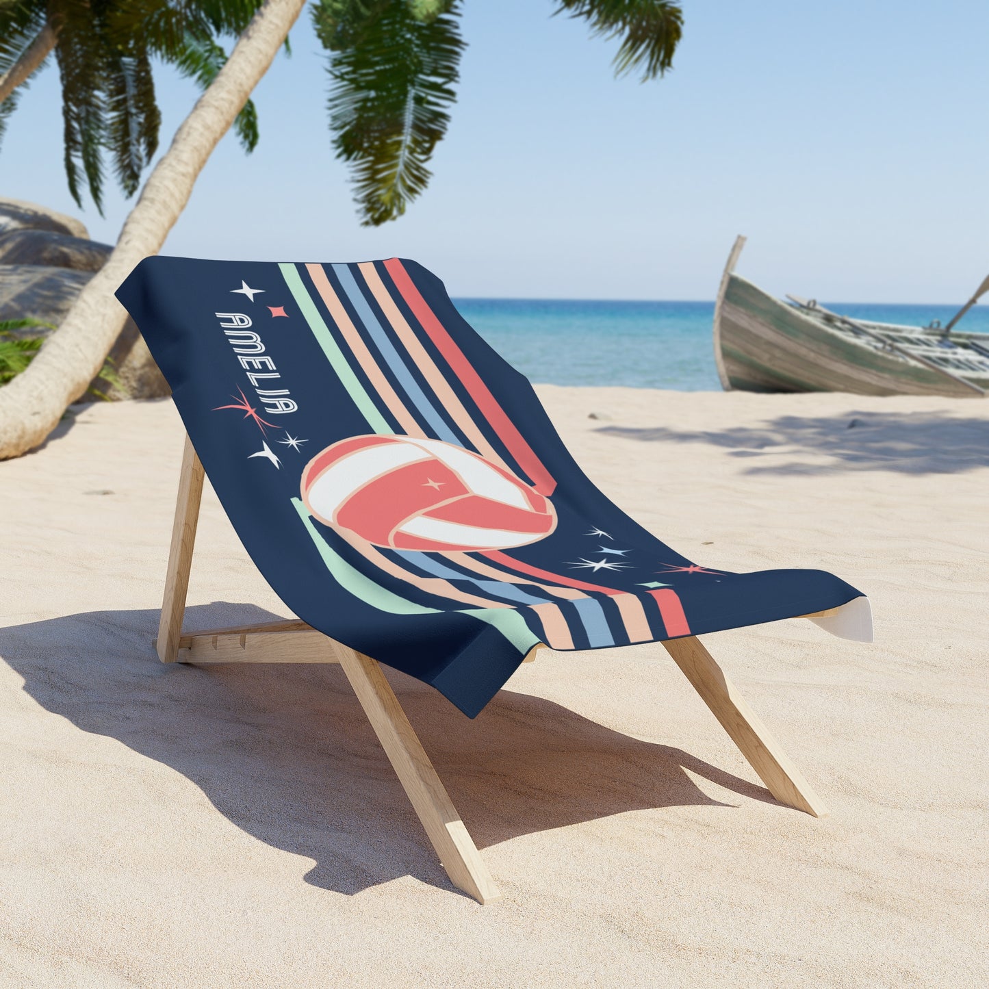 Personalized Volleyball Beach Towel