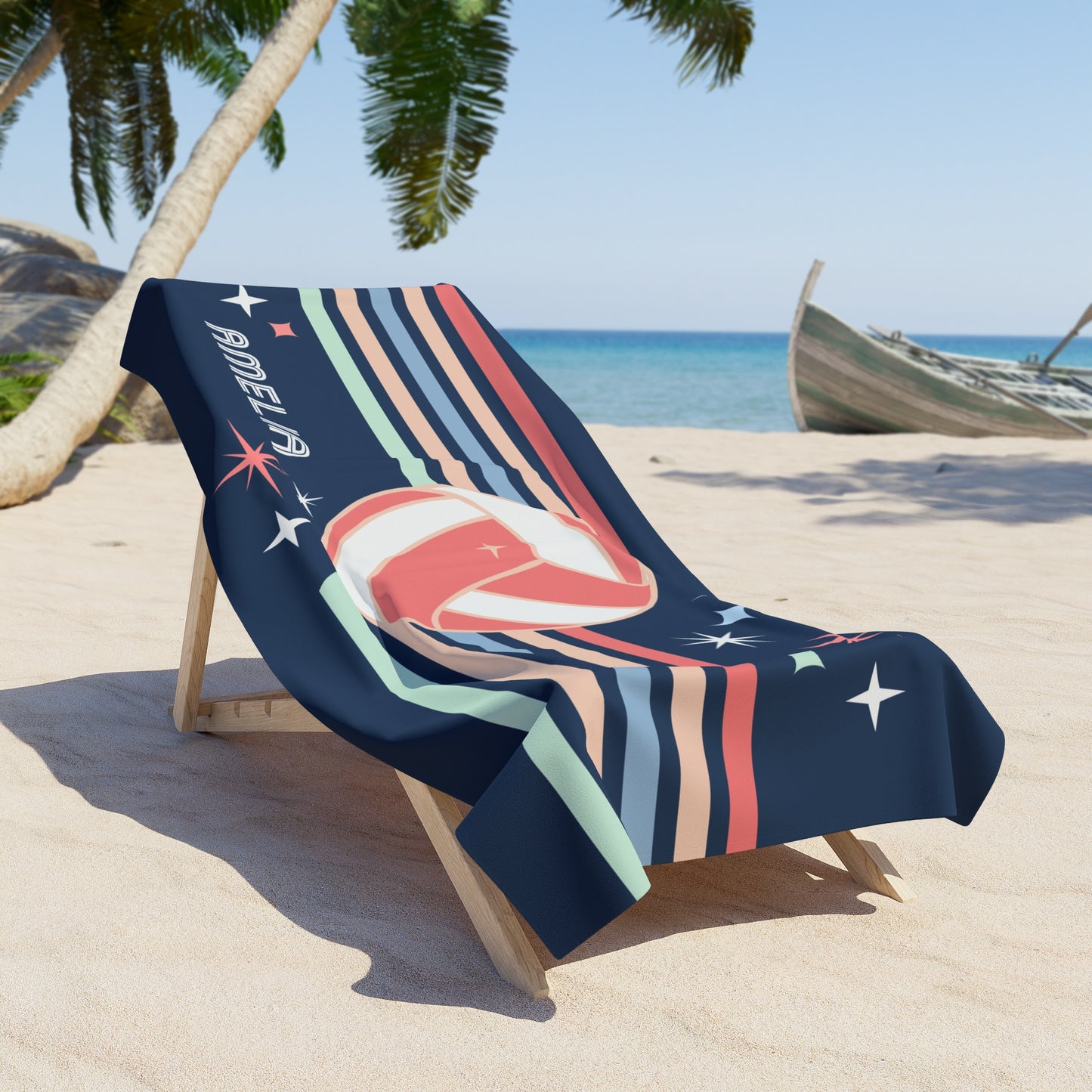 Personalized Volleyball Beach Towel
