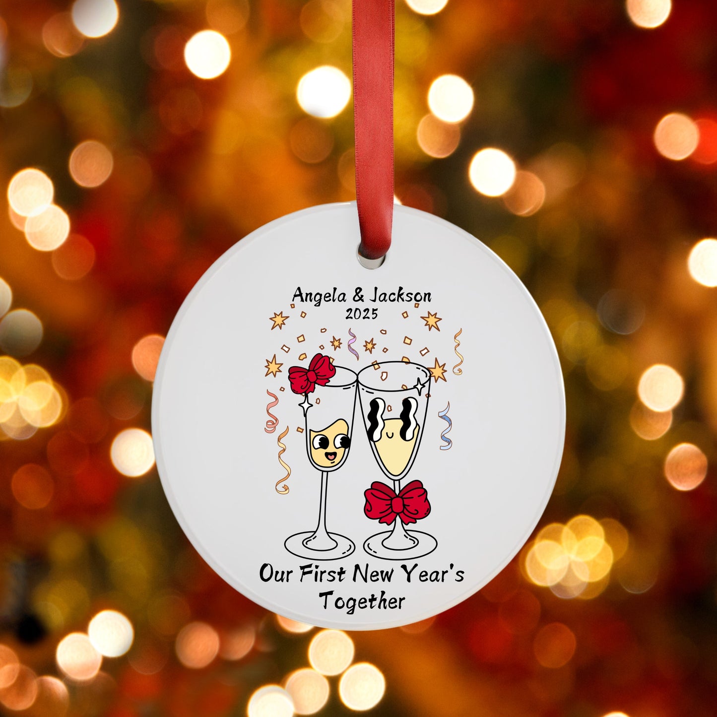 Our First New Year's Together Personalized Couple Ornament