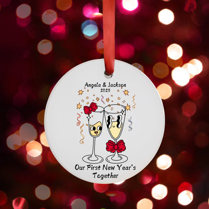 Our First New Year's Together Personalized Couple Ornament