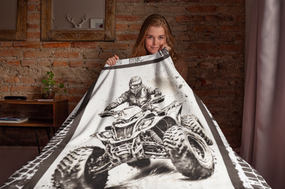 Personalized 4-Wheeler Blanket Racing Gift