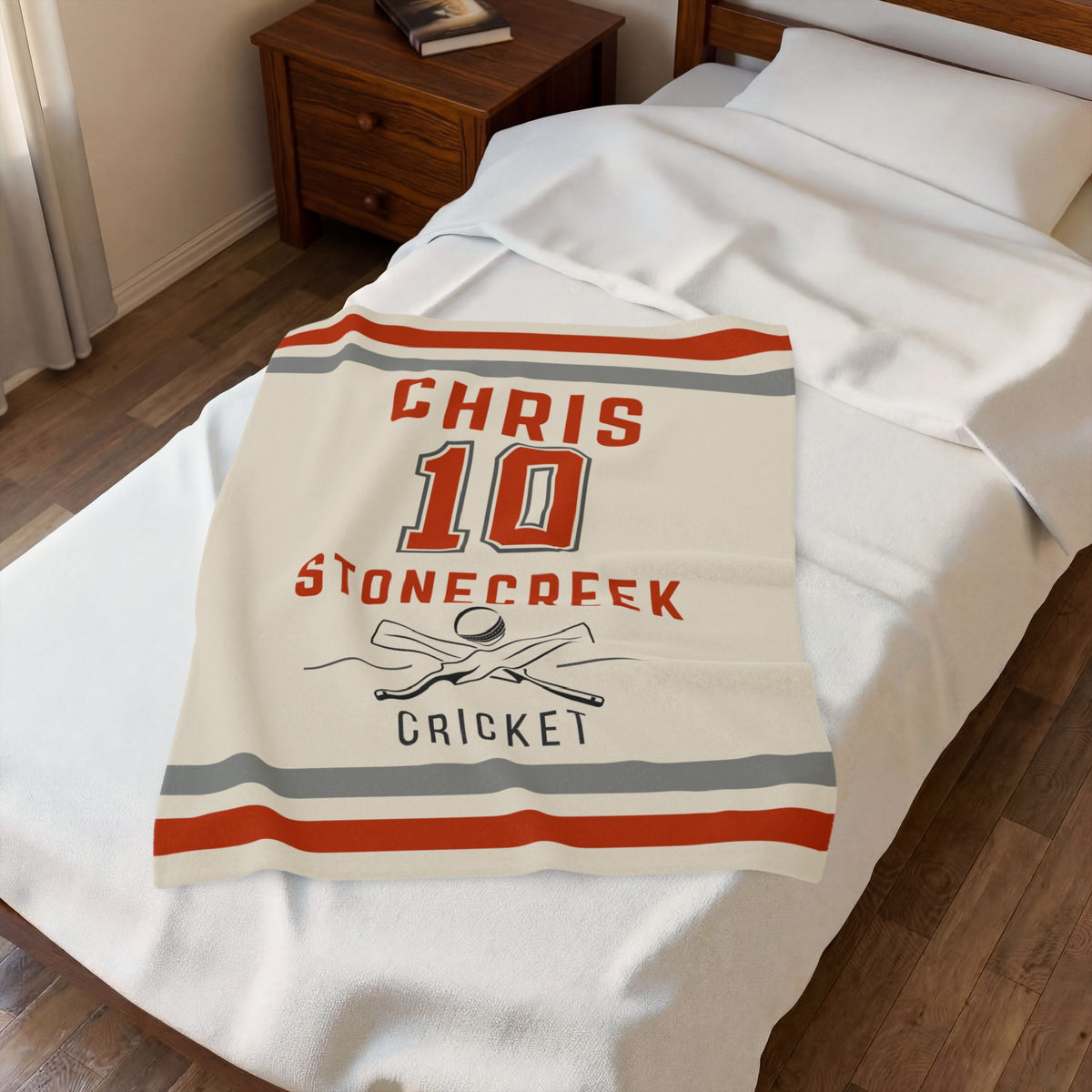 Personalized Cricket Blanket