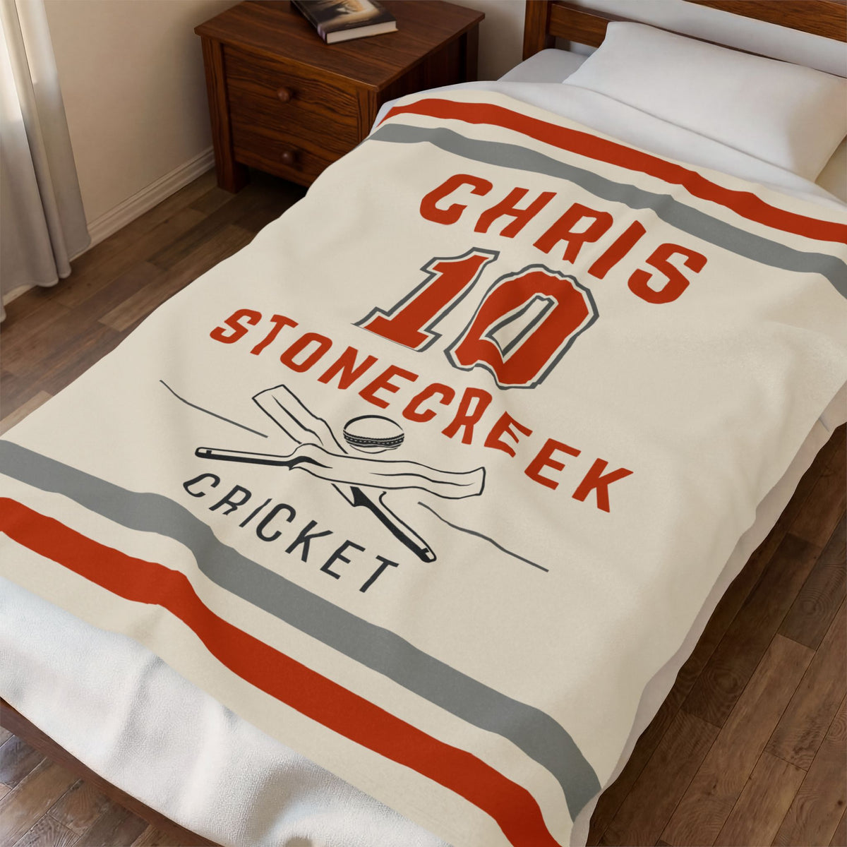 Personalized Cricket Blanket