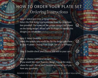 Thermosaf Polymer Plastic American Flag Dinner Plates