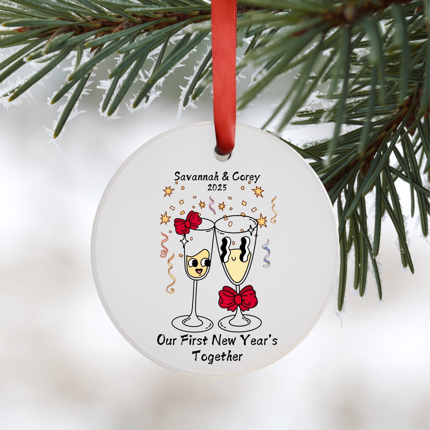 Our First New Year's Together Personalized Couple Ornament