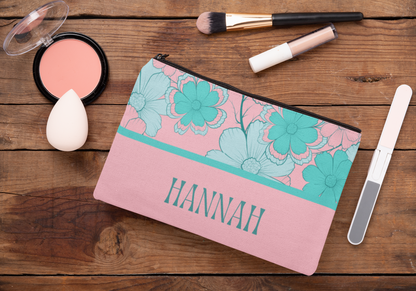 Personalized Pastel Floral Pencil Case