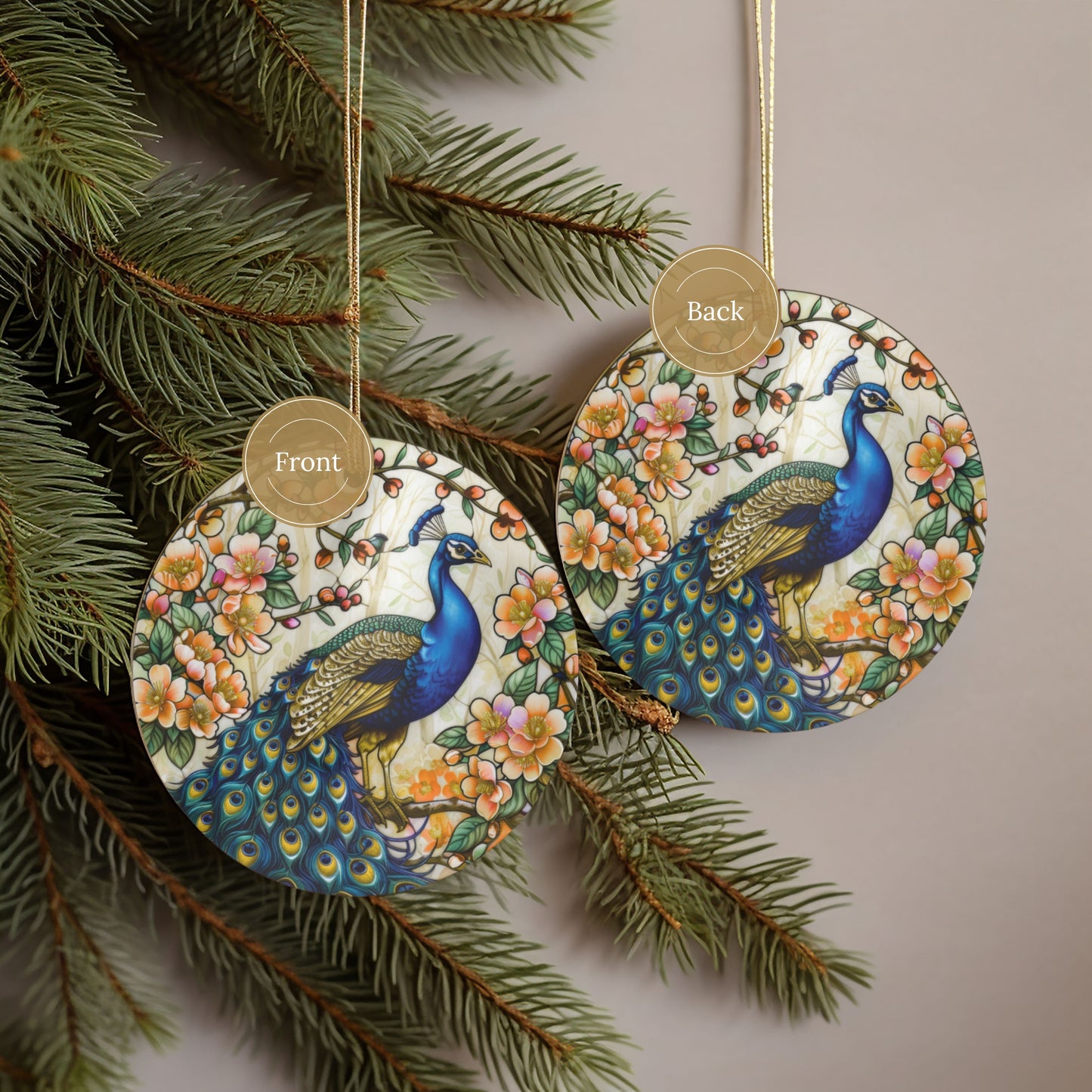 Peacock Ornament Elegant Peacock Lover Gift