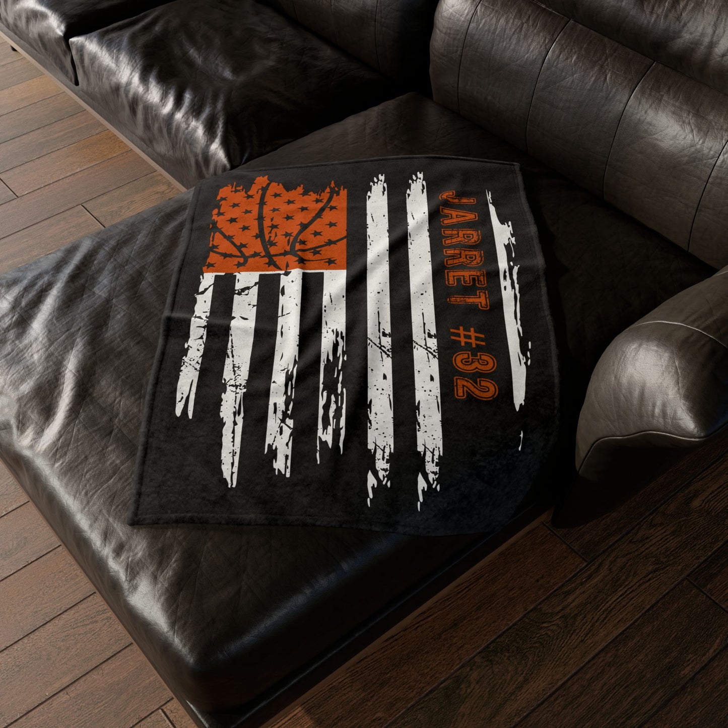 Custom Basketball Flag Blanket