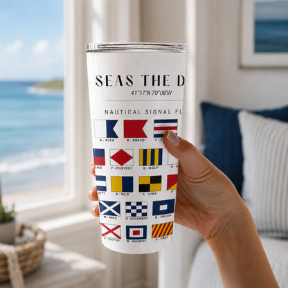 Personalized Nautical Signal Flags 20oz Tumbler
