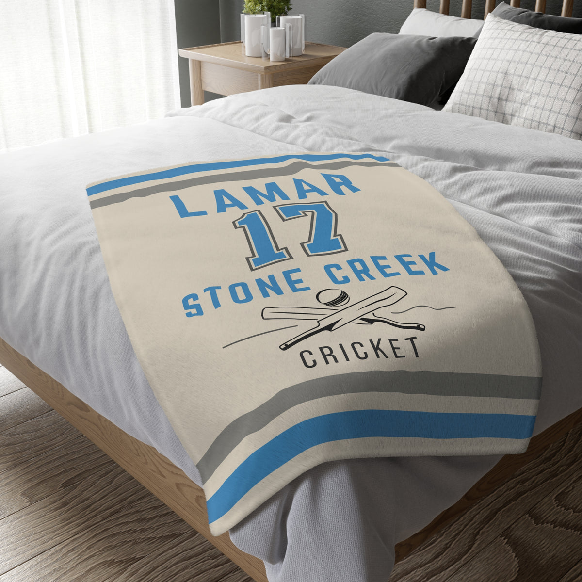 Personalized Cricket Blanket