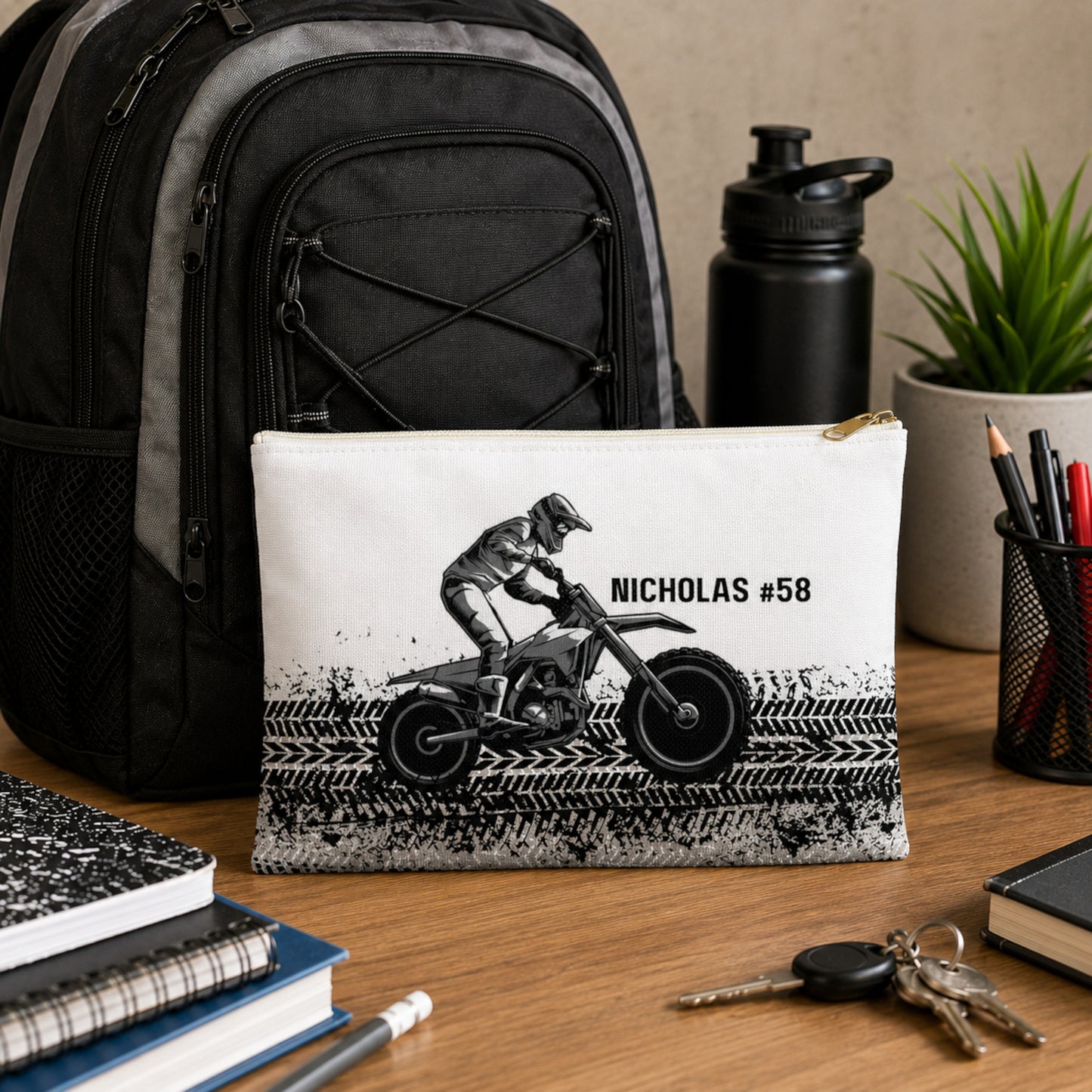Custom Dirtbike Pencil Case