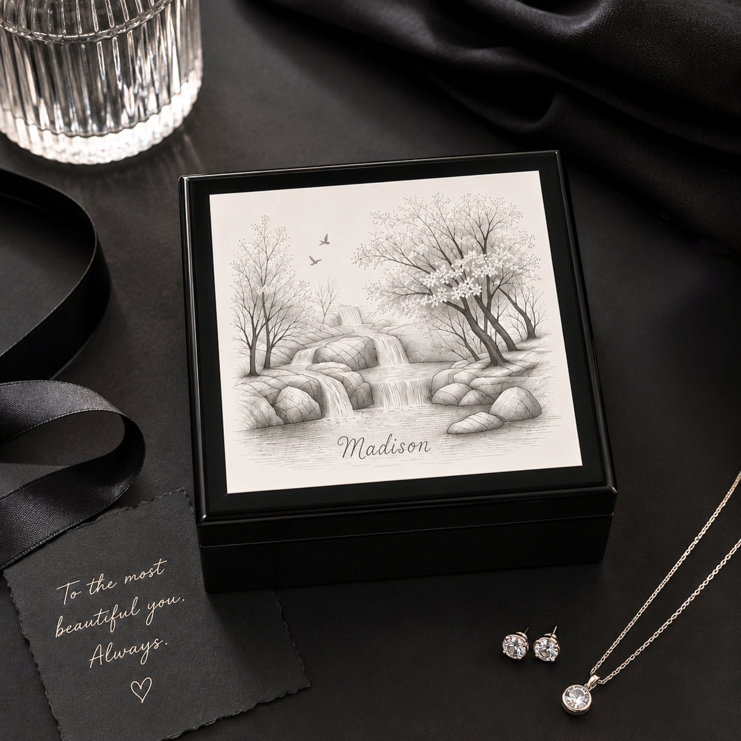 Personalized Waterfall Keepsake Box