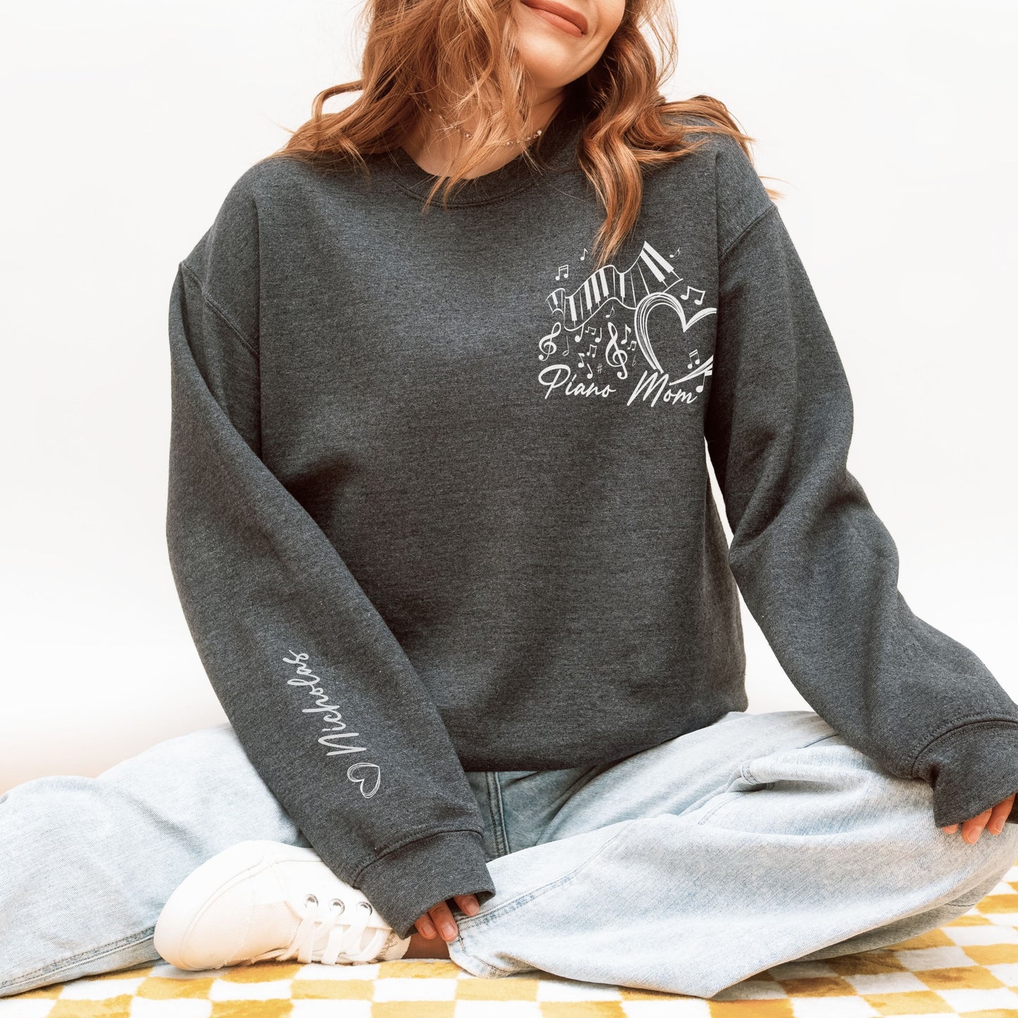 Personalized Piano Mom Sweatshirt