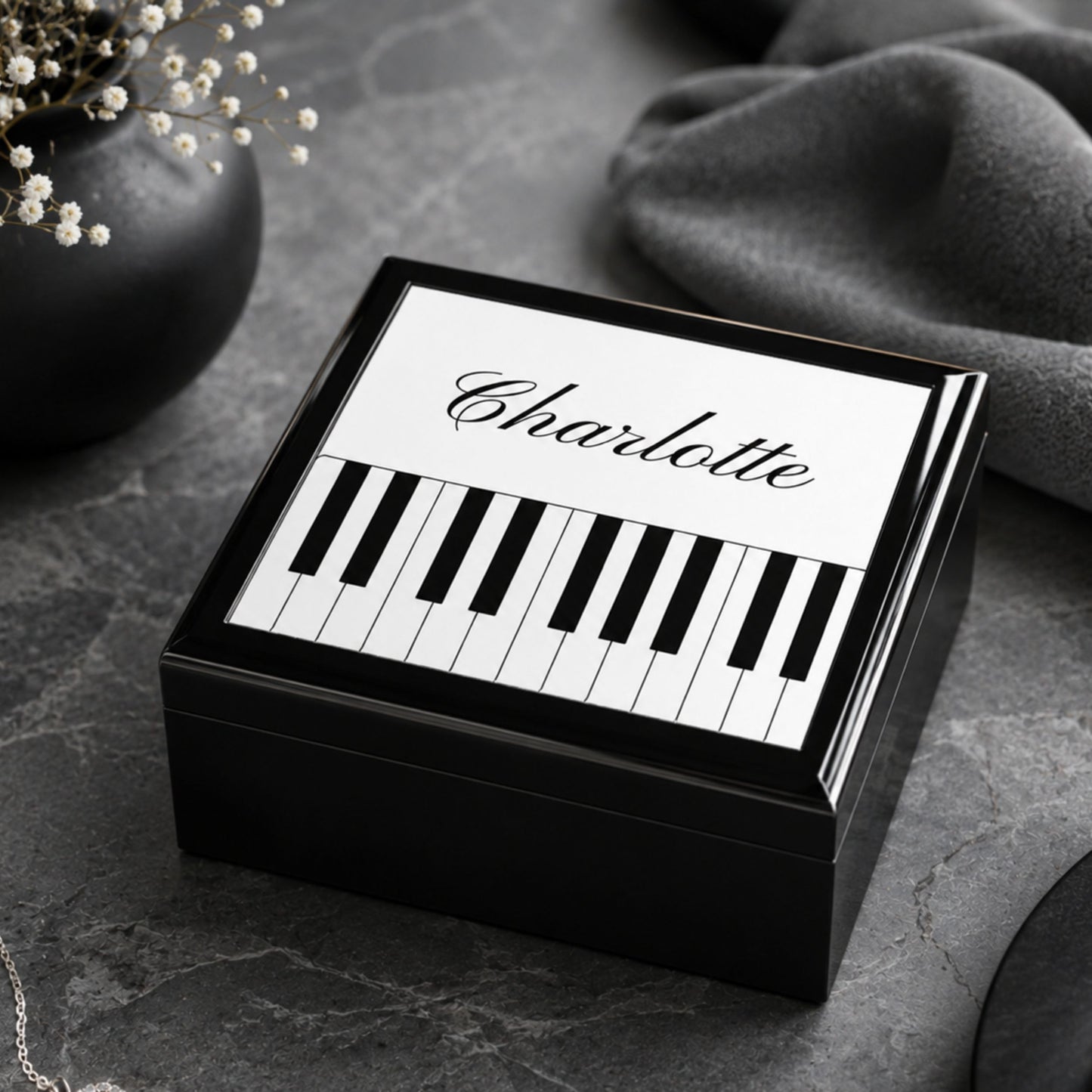 Personalized Piano Keepsake Box
