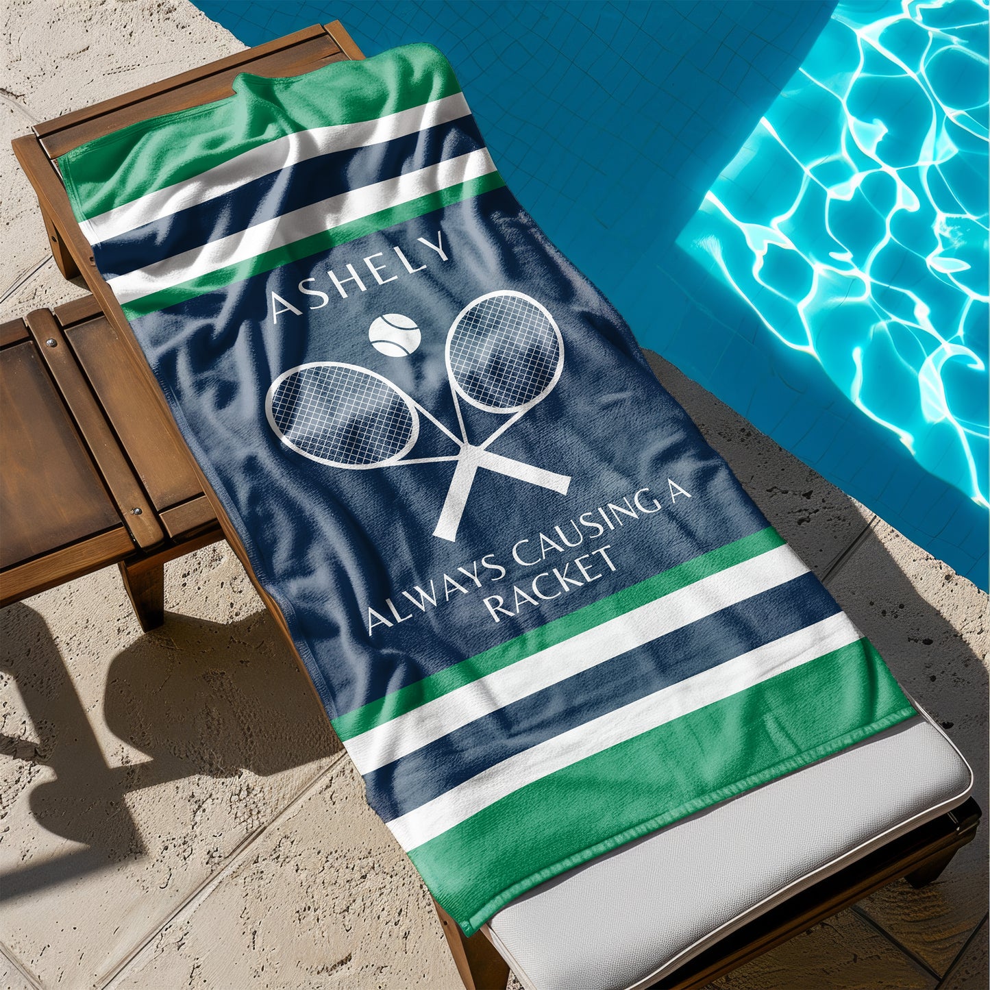 Personalized Tennis Beach Towel