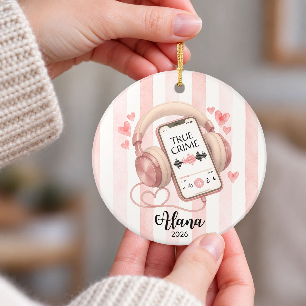 Personalized True Crime Ornament