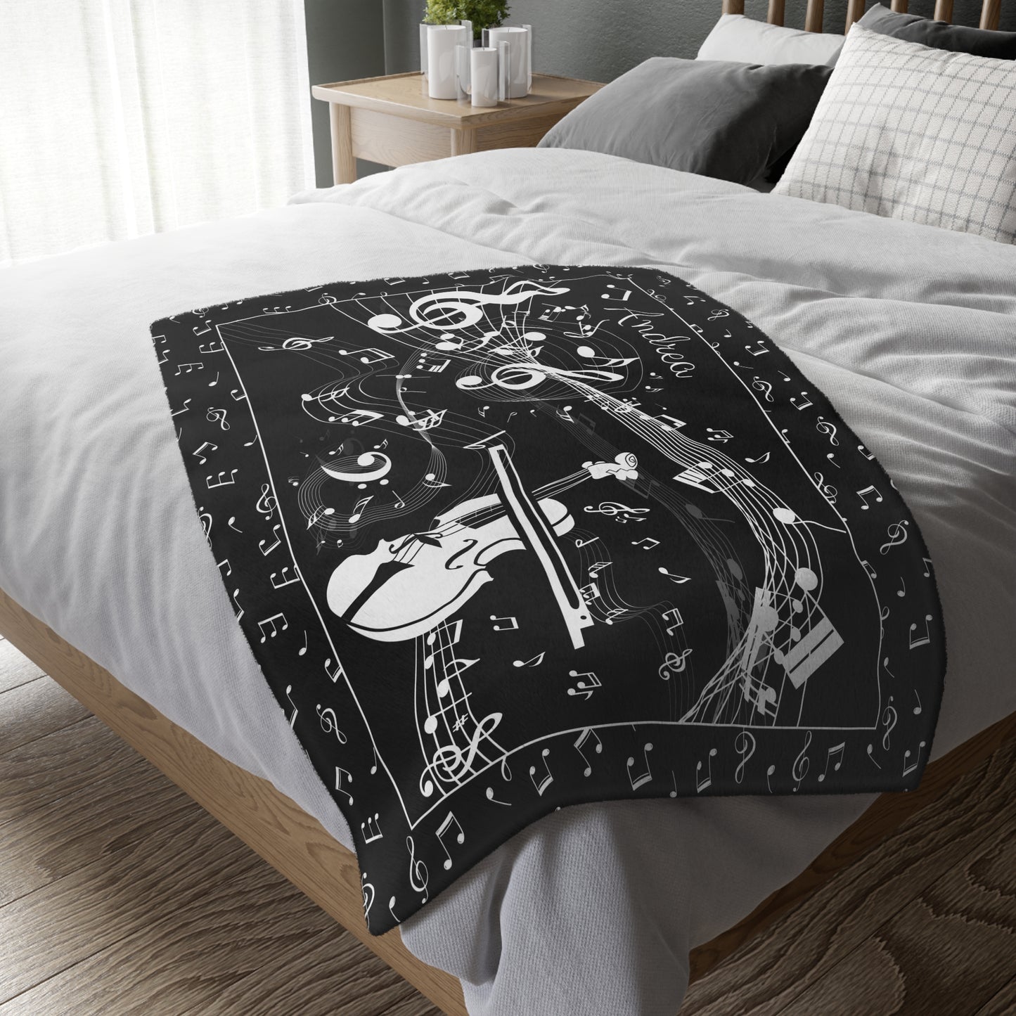 Personalized Violin Blanket