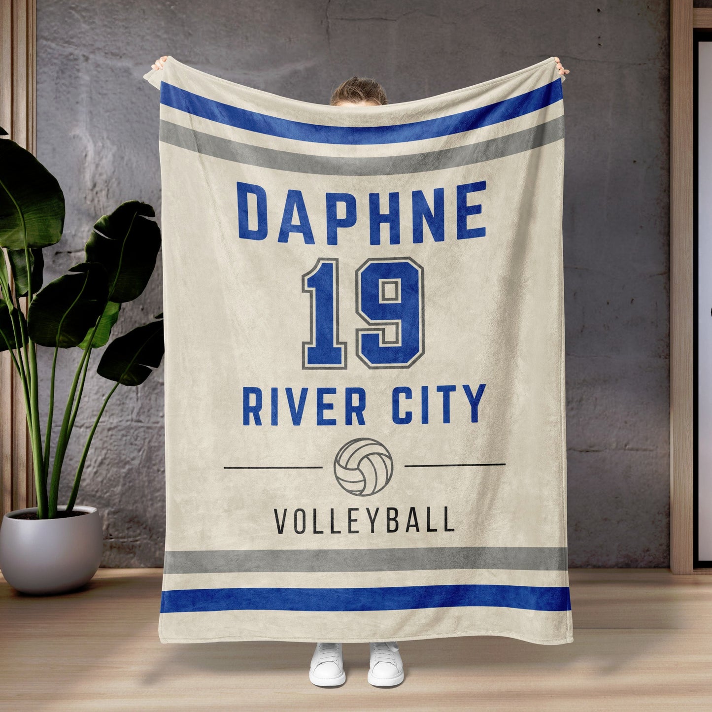 Personalized Volleyball Blanket