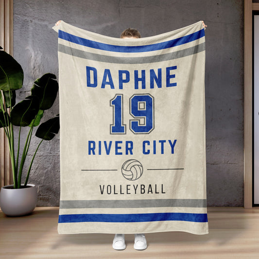 Personalized Volleyball Blanket