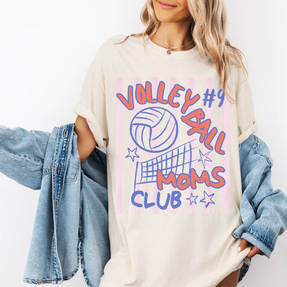 Custom Volleyball Moms Club Shirt