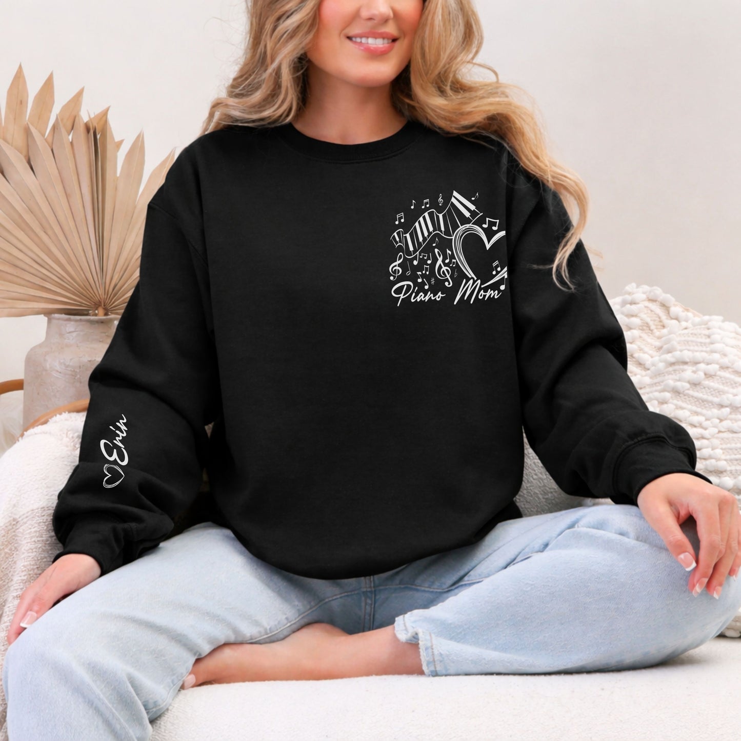 Personalized Piano Mom Sweatshirt