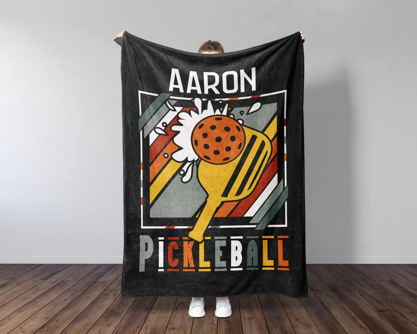 Personalized Pickleball Gift Custom Pickleball Blanket with Name