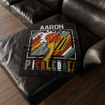 Personalized Pickleball Gift Custom Pickleball Blanket with Name