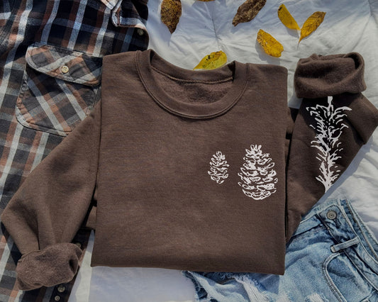 Winter Pine Sweatshirt Nature Lover Gift