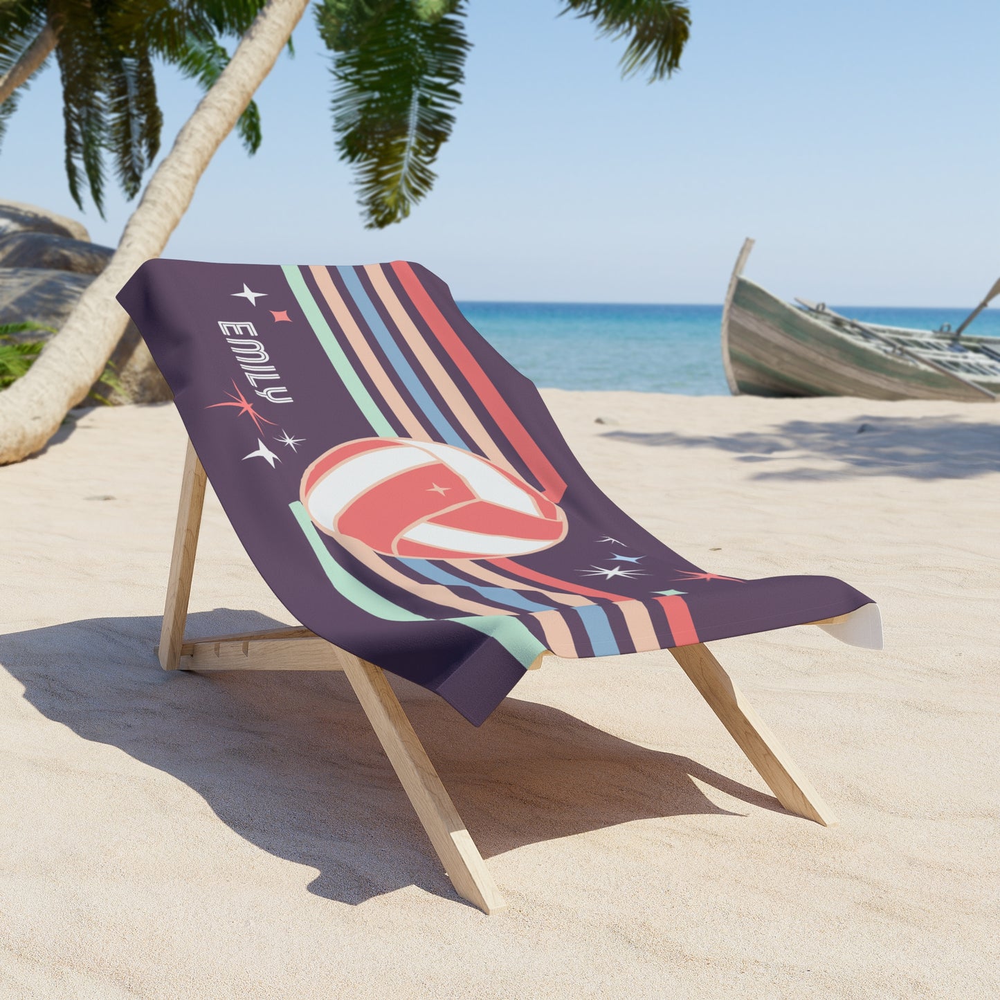 Personalized Volleyball Beach Towel