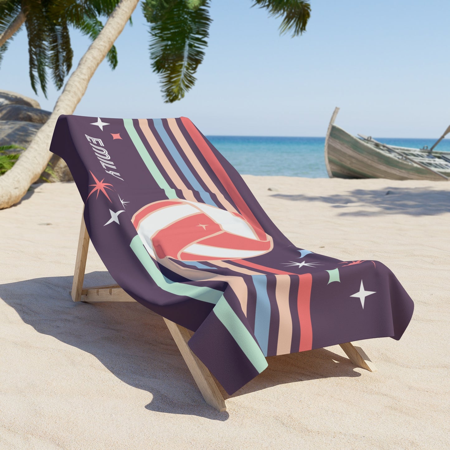 Personalized Volleyball Beach Towel