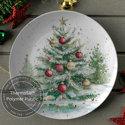 Christmas Tree Plate Holiday Dinnerware