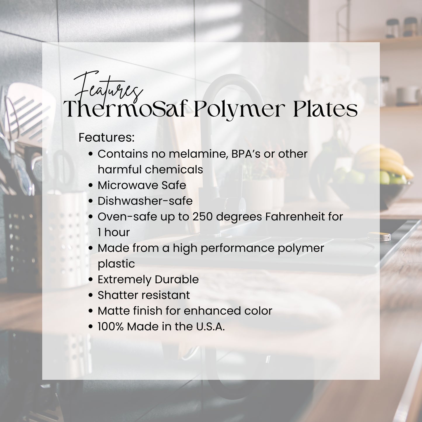 Thermosaf Polymer Floral Pumpkin Dinnerware